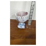 Purple Slag Glass Compote Dish - Spool of Threads