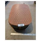 Vintage Green Picnic Basket
