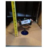 Amethyst Carnival Glass Compote Glass Dish