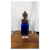 Dazey Cobalt Blue Glass Butter Churn