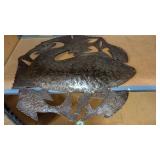 Metal Fish Sculpture - 23" Hammered from