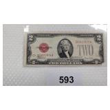 1928 F $2.00 Red Note