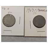 (2) Liberty Nickels