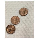 (3) Lincoln Pennies