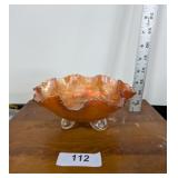 Fenton "Stag & Holly" Carnival Glass Bowl