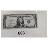 1935 B $1.00 Silver Certificate Bill