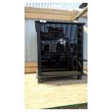 Wood TV Stereo Stand w/ Glass Door