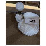 Milk Glass Lantern - Missing Chimney