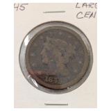 1845 Large Cent Coin