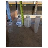 Assorted Clear Glass Bottles