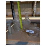 Assorted Clear Glass Bottles