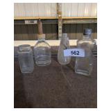 Assorted Clear Glass Bottles