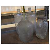 Assorted Clear Glass Jars