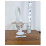 Fenton Rose Garden Opal Satin Basket