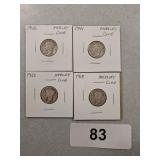 (4) Mercury Dimes