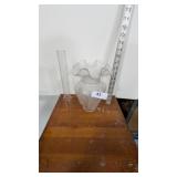 Vintage Lamp Shade & Oil Lamp Chimney