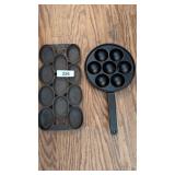 (2) Cast Iron Pans