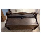Vintage Wood Sewing Basket
