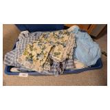 Tote w/ Lid + Large Quantity Sheets &