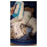 Large Tote w/ Hinged Lid + Fabric, Faux Fur,