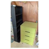 Small VCR/DVD Shelf & Green Cabinet w/ Drawers