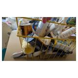 Wire Basket w/ Paint Supplies