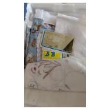 Tote w/ Hinged Lid Full of Fabric