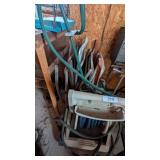 (2) Hose Reels w/ Hoses & Lawn Chairs