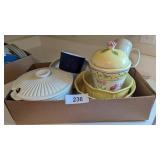 Lidded Casserole, Vintage Bowls Small Canister &