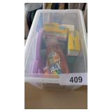 Small Tote w/ Lid New Hand Soap, Hand Mirror &