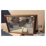 Framed Beveled Wall Mirror
