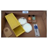 (2) Vintage Cologne Bottles, Mirror Compact &