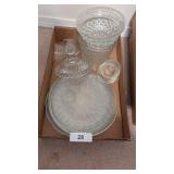 Lidded Canister & Set of 4 Plates/Cups Snack Set &