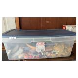 Tote w/ Lid + Misc. Crafts