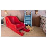 (3) Wood Sleighs - Christmas Decor Pcs.