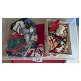 Tote w/ Lid + Christmas Decor