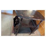 Vintage Table w/ Magazine Rack Pockets on Ends