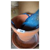 Clay Flower Pot w/ Children