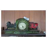 Very Unique Plaster/Chalk Train Mantle Clock