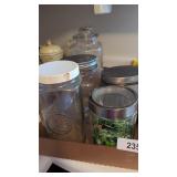 Glass Canister, Glass Syrup Dispenser &