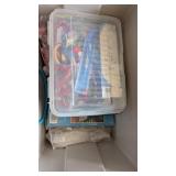 Tote w/ Lid on Wheels Full of Embroidery