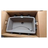 Karran Concrete Quartz Sink - 32-1/2x19-1/2x9
