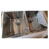 Karran Double SS Undermount Sink - 32x19x10