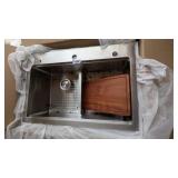 Karran Top Mount SS Sink - 33x22x10, **