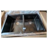 Karran Kitchen Double Sink Gun Metal - 32x19x8.5
