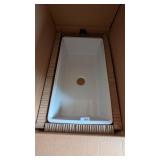 White Cast Single Bowl Sink - 33x17.5x8