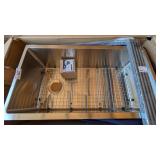 Karran Single Bowl Satin Brushed Sink -33x18x10,**