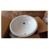Karran White Undermount Oval Sink - 17x14x6