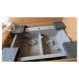 Karran Quartz Top Mount Grey Sink - 33x22x9