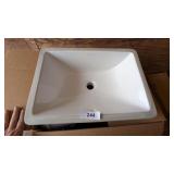 Karran Undermount White Ceramic Sink - 18x13x5-3/4